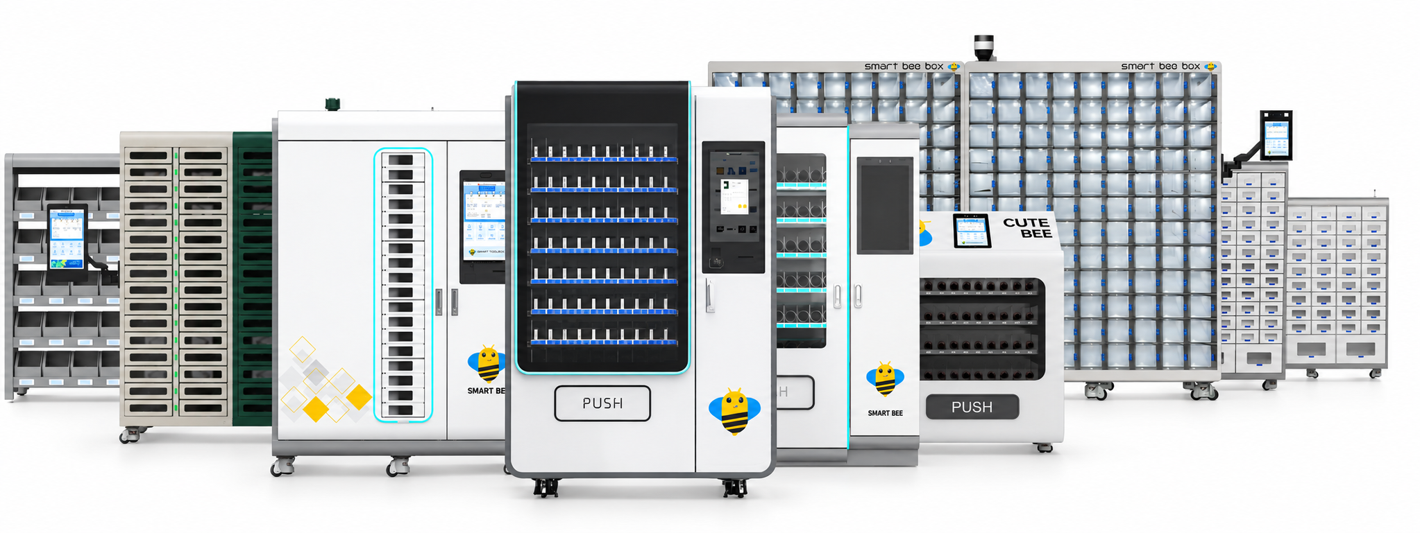 Complete SmartBee range of vending, locker and industrial inventory systems