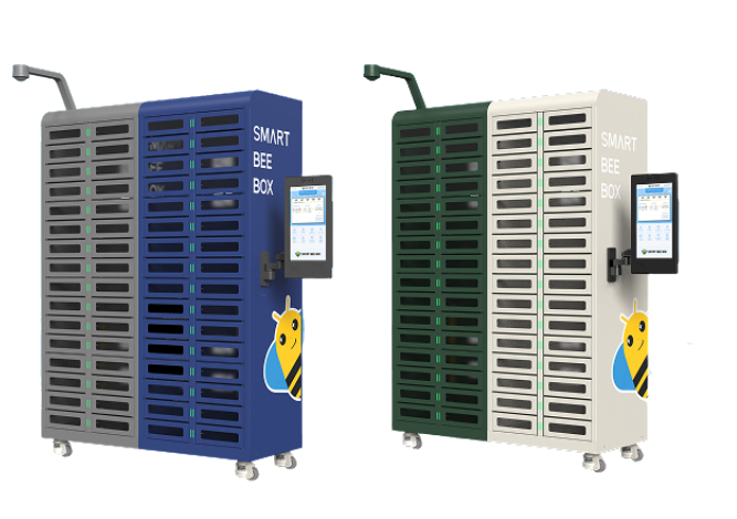 Combi C64 configurable smart lockers in two finishes