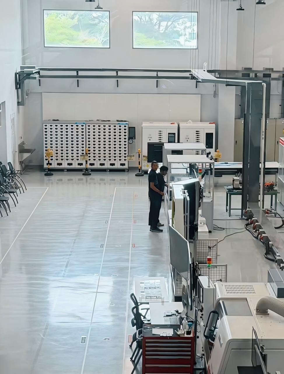 SmartBeeBox cabinets installed in a production facility